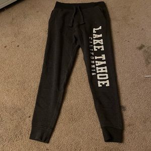 Dark Grey Sweatpants Size Small. Brand is Lane Seven bought in Lake Tahoe